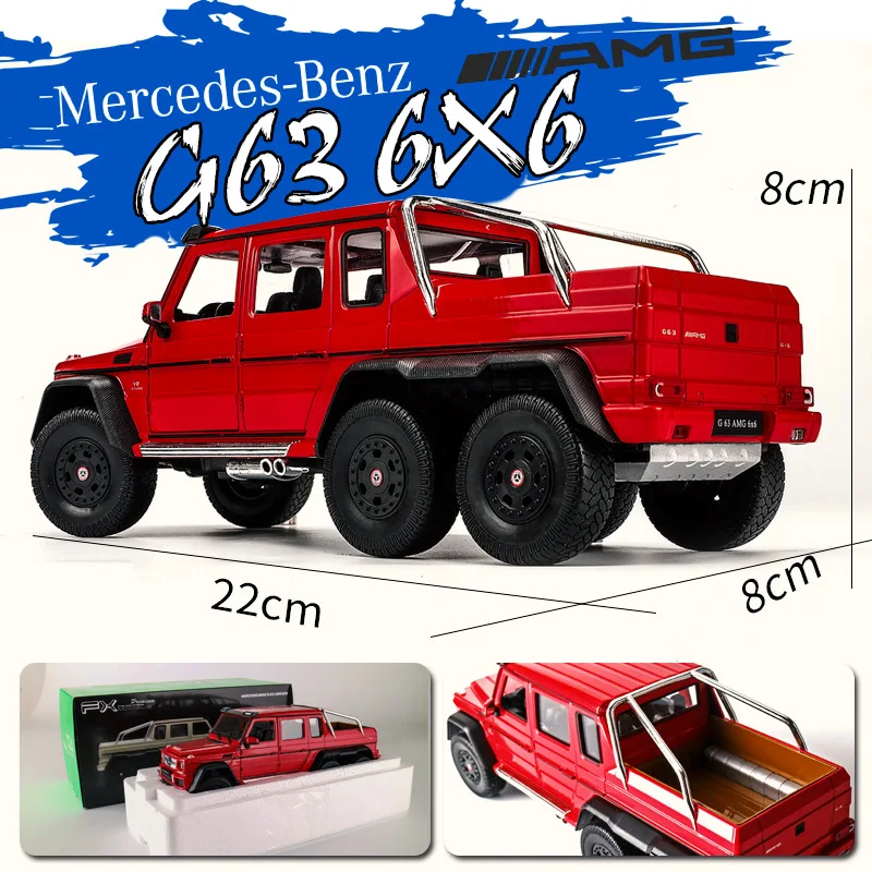 WELLY 1:24 Mercedes-Benz G-Class G63 6X6 модель автомобиля из сплава коллекция украшений подарок