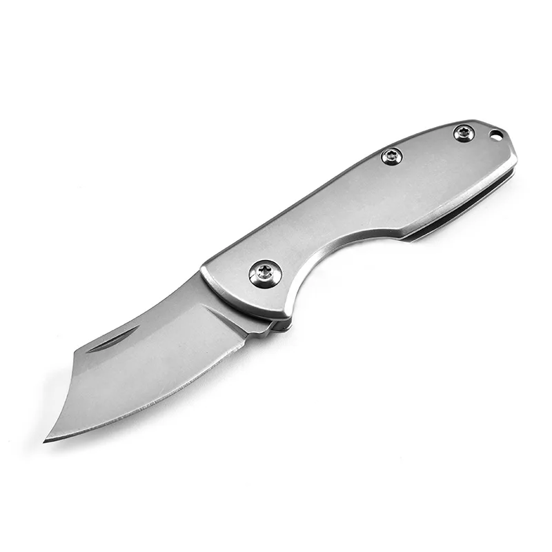 

All Metal Folding Knife High Hardness Stainless Steel Aluminum Handle Mini Fruit Knife Outdoor Camping Portable