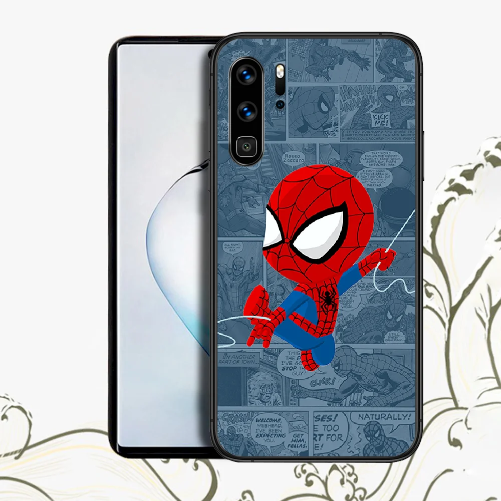 

SuperHero Spiders Mans Huawei P Mate Smart 9 10 20 30 40 Lite Z Y7 2019 Pro For Phone Case black Cell Trend Bumper Fashion Back