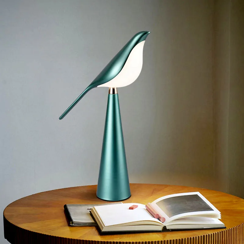 

Modern Creative bird luminaria Design iron & acrylic LED soft table lamp home decor abajur adjustable reading baseus night light