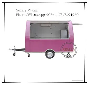 fast food truck trailer with high roof coffee bike for snack food hot dog cart