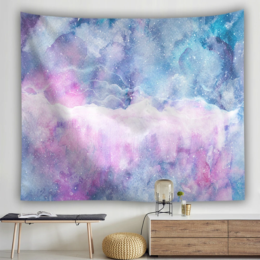 Конфетный небесно Розовый Настенный Гобелен из ткани тонкий полиэстер 3D