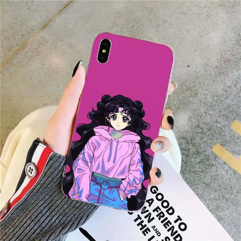 INS Kawaii чехол для телефона с изображением девушки из японского аниме iphone 13 8 7 6 6S Plus X