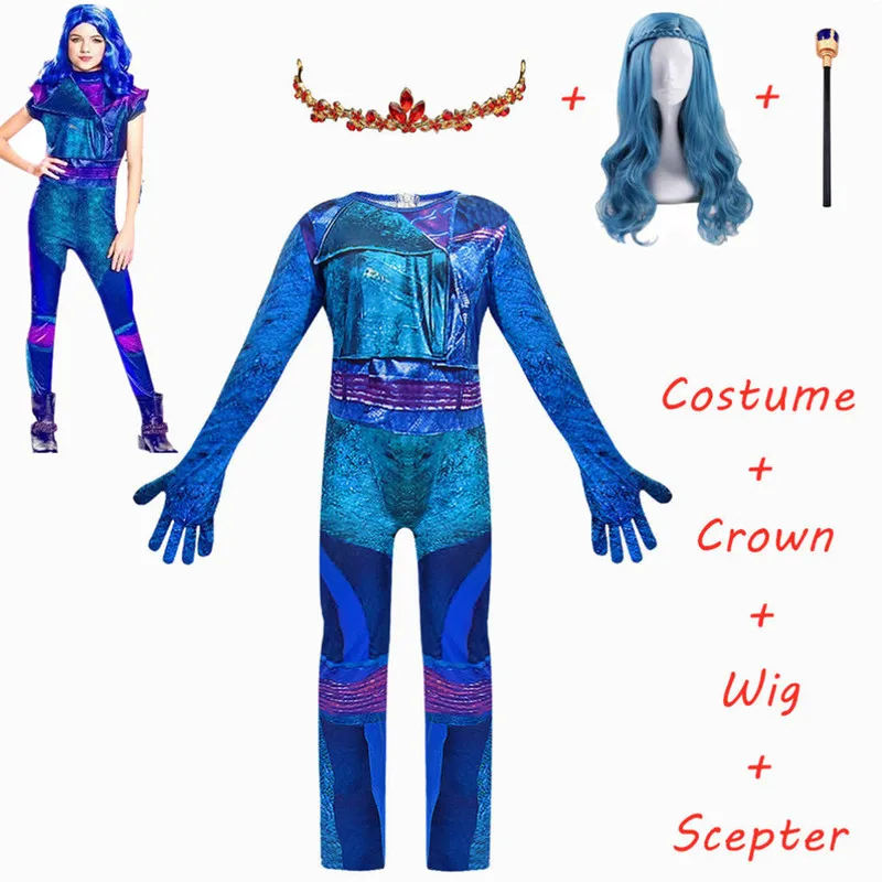 Женский/женский костюм королевы средних потомков 3 Mal &amp evie Одри для косплея