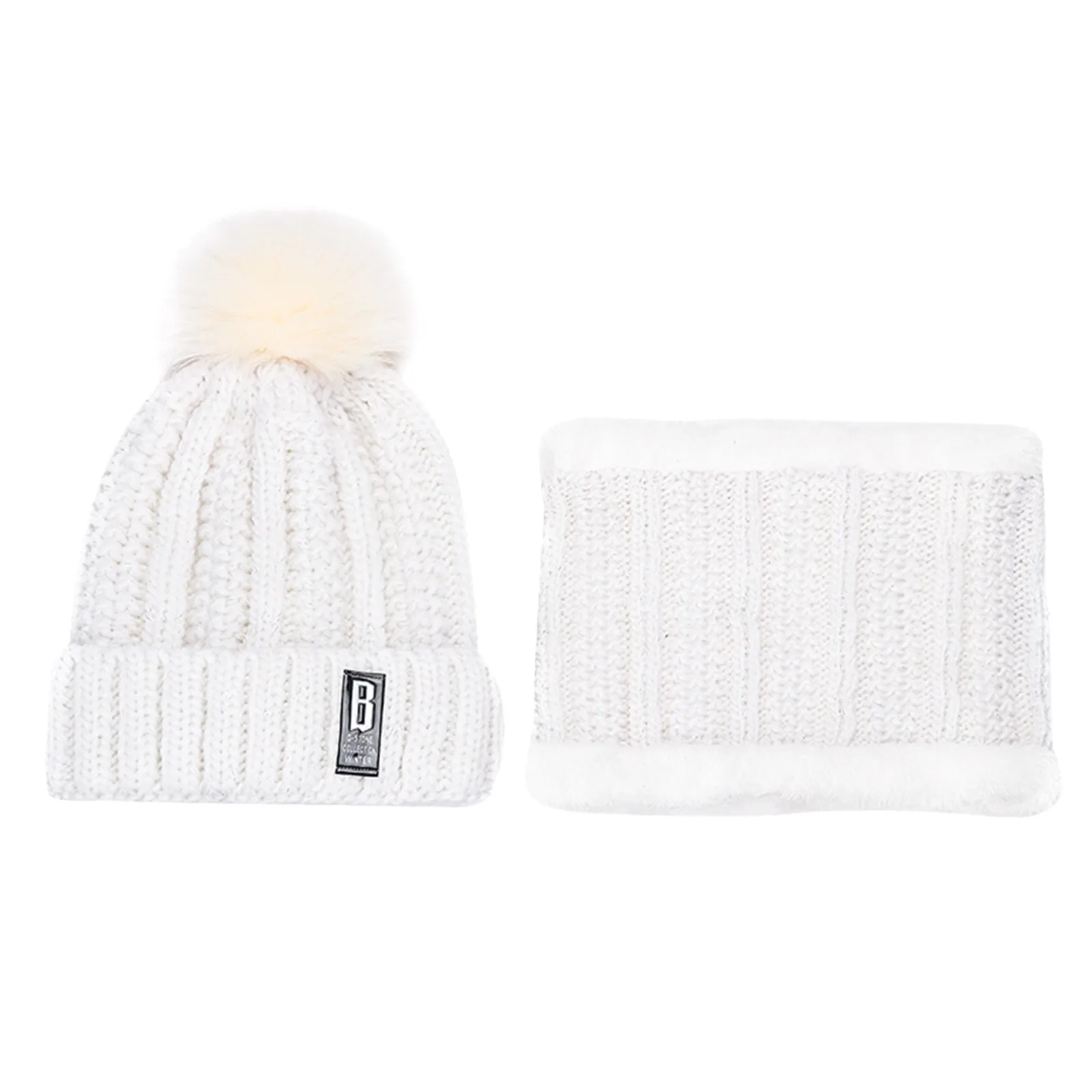 

2020 New Winter Knit Hats Adult Women Men Winter Earmuffs Knit Hat Scarf Hairball Warm Cap Outdoor Beanie Skullies Hats