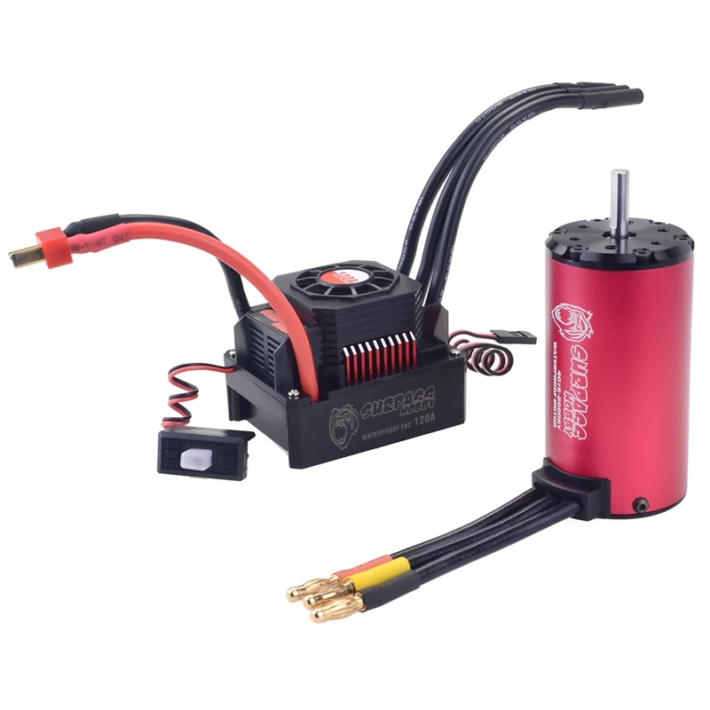 

SURPASS HOBBY KK Waterproof Combo 4076 2000KV Brushless Motor with 120A Brushless ESC for 1/8 RC Drift Racing Car