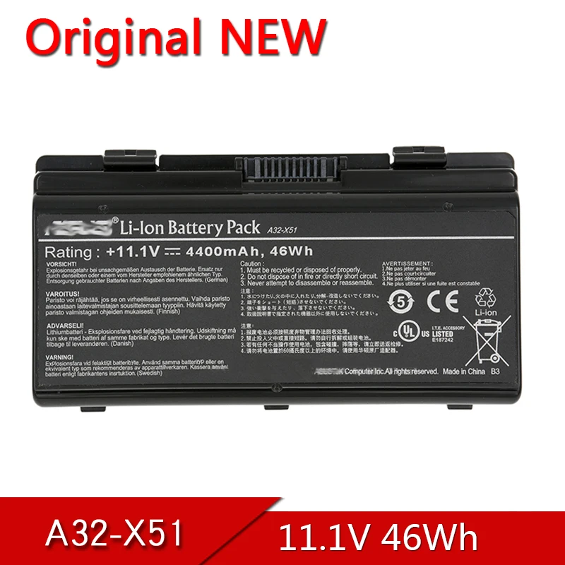 

A32-X51 NEW Original Laptop Battery For ASUS T12 T12C T12Er T12Fg T12Jg T12Mg T12Ug X51H X51L X51R X51RL X58 X58C X58L X58Le