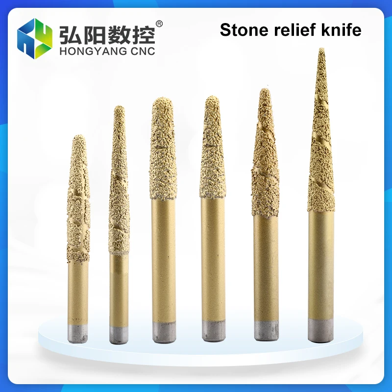 Stone Relief Knife CNC Machine Cutting Machine Marble Rock Carving Knife Milling Cutter Welding Diamond Drill Bit