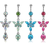hot sale belly button rings for women 316l stainless steel navel rings for belly piercing body piercing jewelry