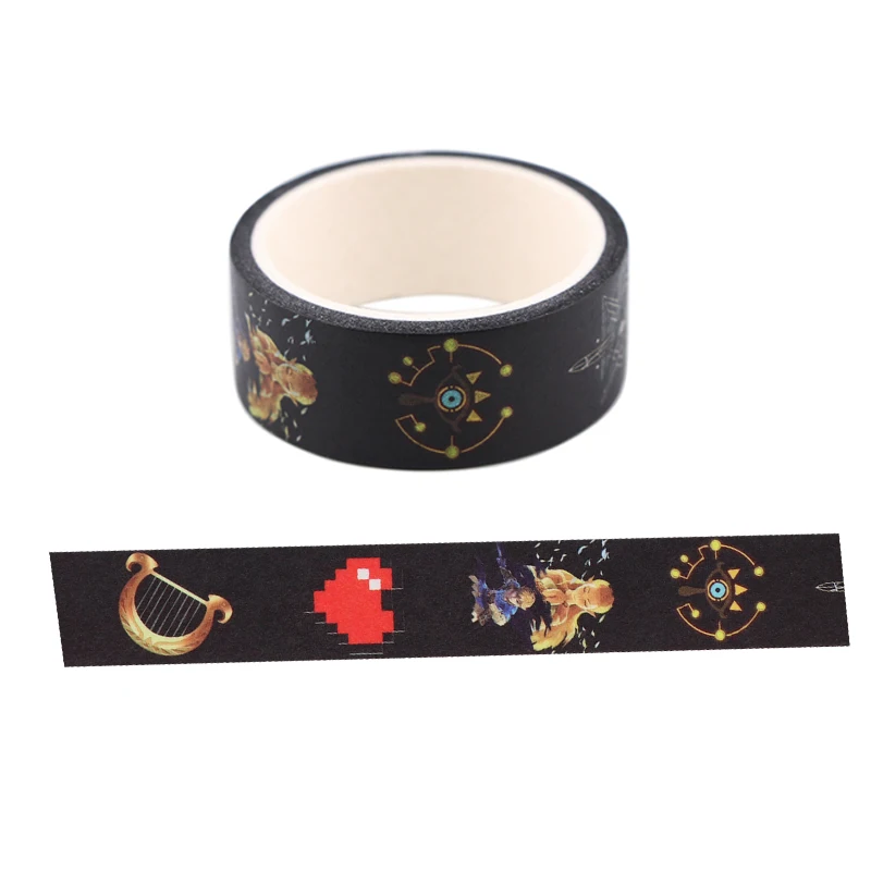BH1426 Blinghero 15mmX5m Game Washi Tape DIY Masking Tape Adhesive Tapes Cartoon Decorative Stationery Tapes Cute Decal