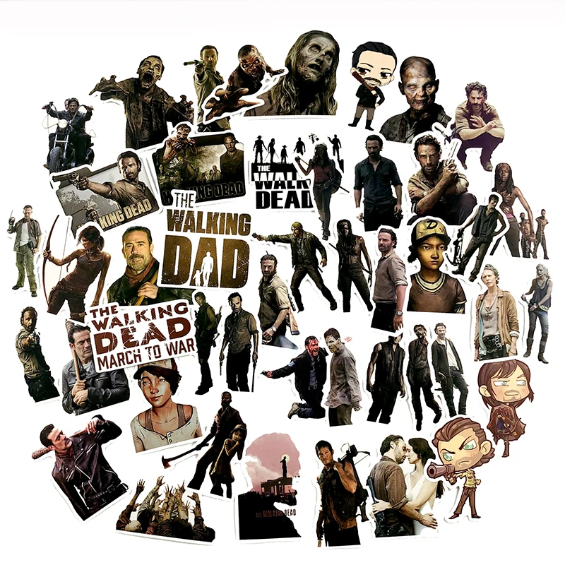 50 шт. наклейка серии Walking Dead для скейтборда мотоцикла гитары Декоративные Багажные игрушки для ноутбука