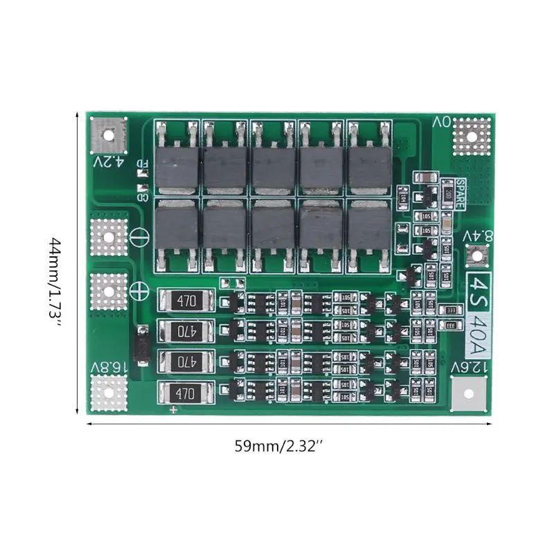 Баланс 4S 40A литий-ионный аккумулятор 18650 зарядное устройство PCB плата защиты BMS