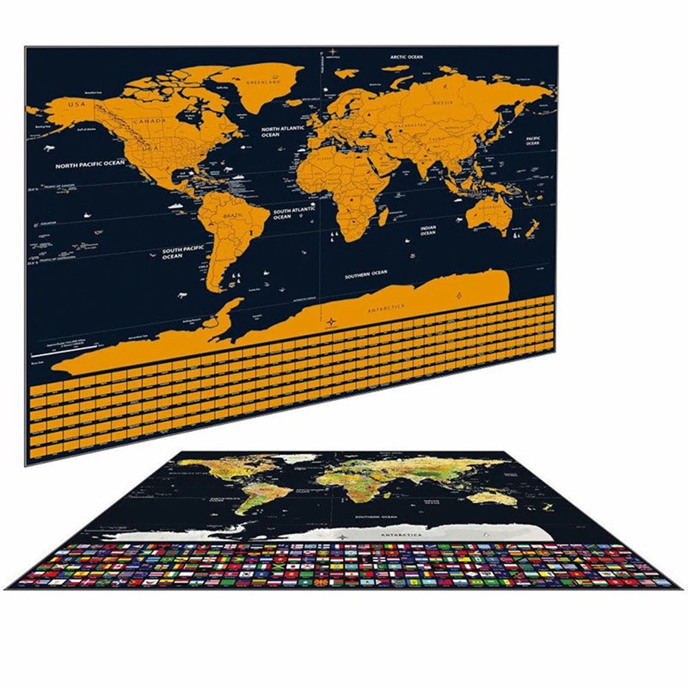 Горячая Распродажа записная книжка с надписью World Map персонализированный