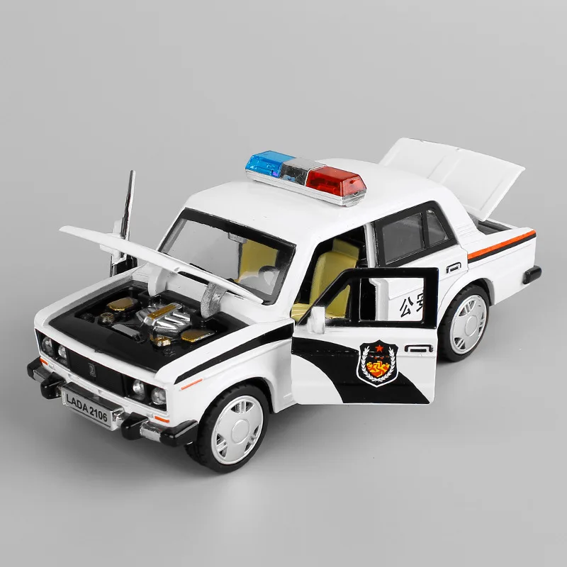 1:32 высококлассная имитация полицейского автомобиля Radha светильник вые и