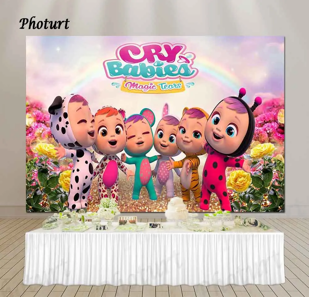 Фон для фотосъемки с изображением плача младенцев волшебной слезы баннер на день