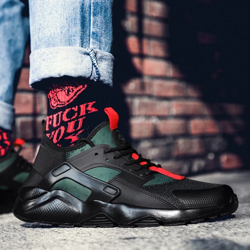 Новые модные кроссовки для мужчин противоскользящая обувь бега увеличивающая