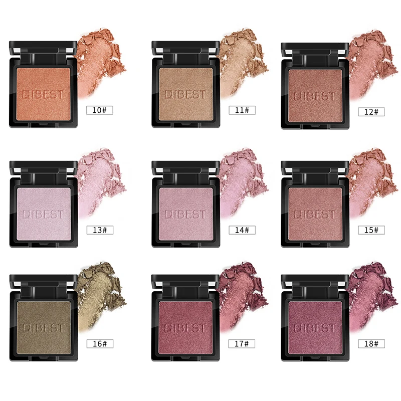 Новый макияж Горячая пигментированная одноцветная палитра теней для век Матовая