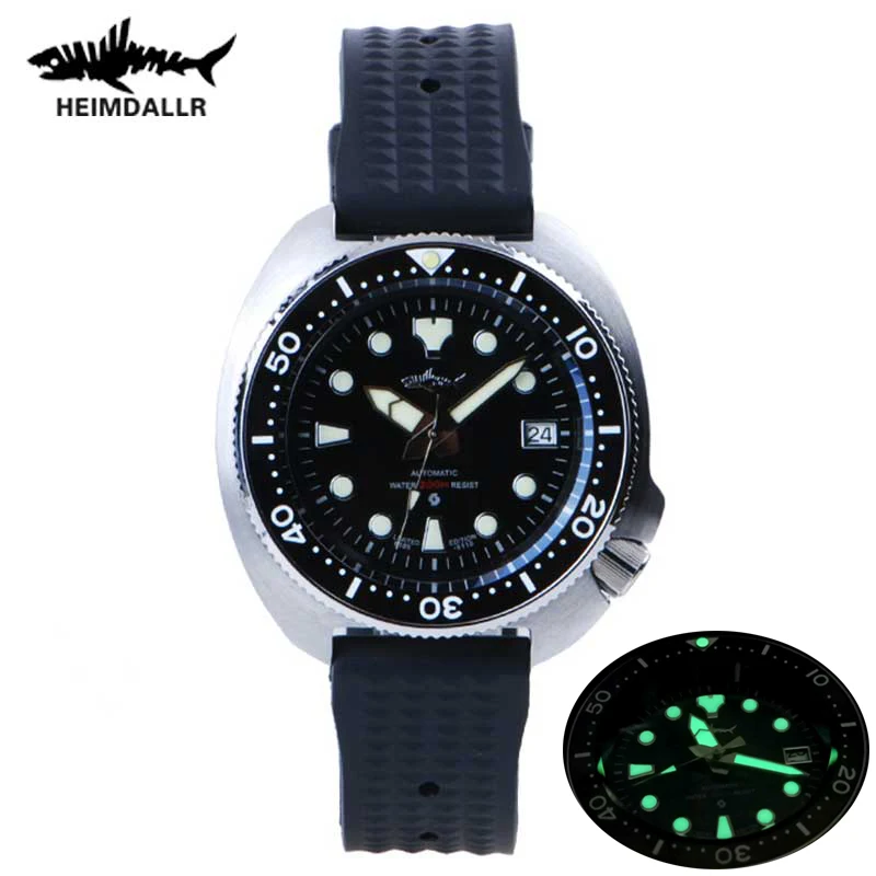 

HEIMDALLR NH35 Automatic Watches For Mens 200m Waterproof Dive Watch Men Mechanical Wristwatches Switzerland C3 Luminous Watch