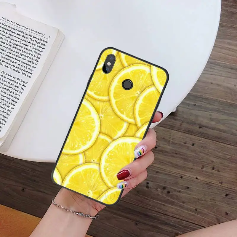 

lemon Fruit food pattern shell Phone Case For Xiaomi Redmi note 7 8 9 t k30 max3 9 s 10 pro lite
