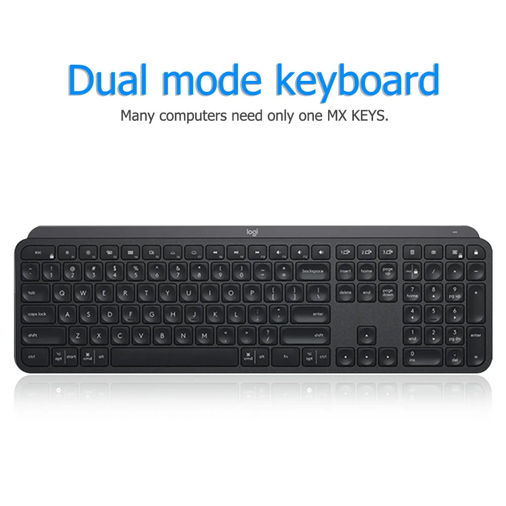 Günstig Logitech MX 109 Tasten Bluetooth Tastatur Drahtlose Hintergrundbeleuchtung Büro Tastatur Wiederaufladbare Tastatur Für Windows/MAC/Linux IOS Android