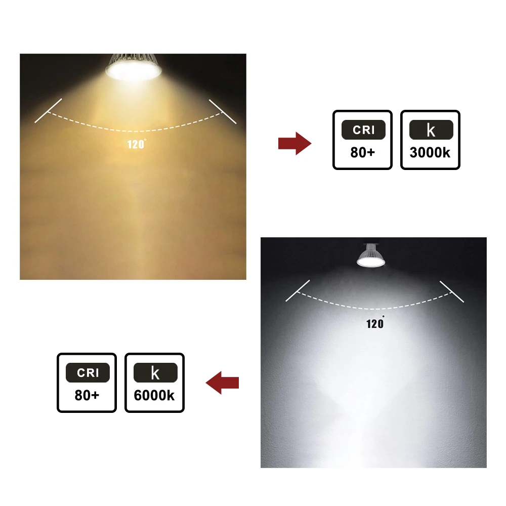 Светодиодный светильник MR16 GU5.3, 12 в, 7 вт, MR16, светодиодный двухконтактный светильник Gx5.3, 35 вт, галогенные сменные лампы Mr16, потолочный, настен... от AliExpress WW