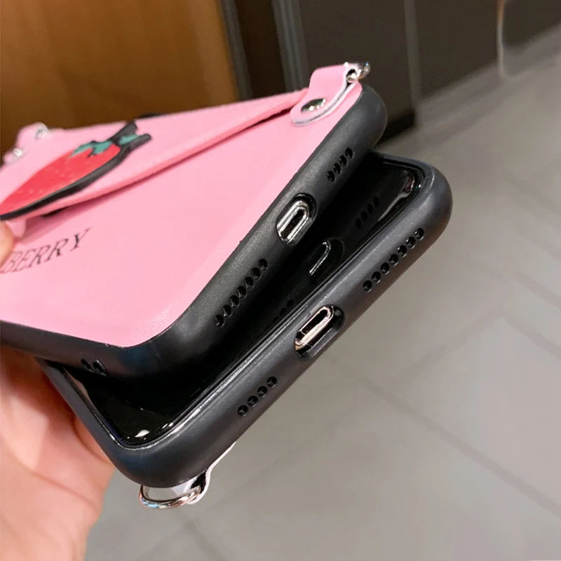Кожаный чехол с откидной крышкой и подставкой для iPhone 5 SE 6S 8 Plus X XS XR MAX Модный