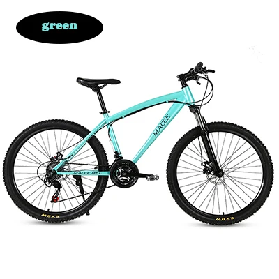 GREEN Горный велосипед MTB 21/24/27 Скорость двойной дисковый тормоз 2426 дюймов и студенток одного колеса переменной Скорость велосипеда - Цвет: GREEN