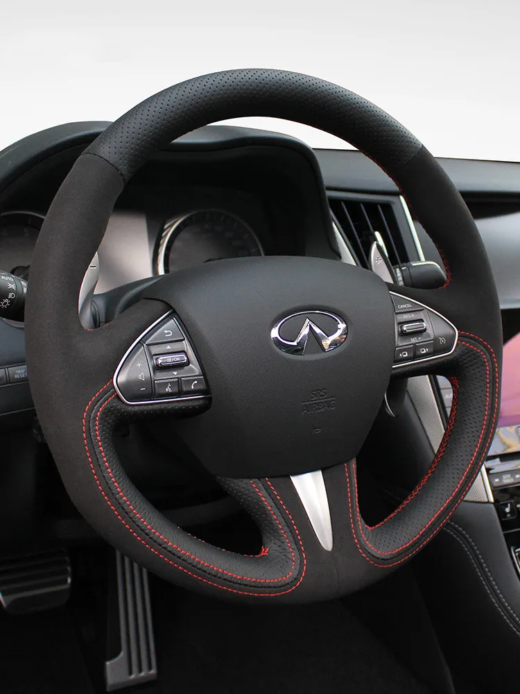 

Сделай Сам, сшитая вручную замшевая кожа, искусственная кожа для Infiniti QX70 QX30 QX56 QX80 ESQ M25, интерьерные автомобильные аксессуары