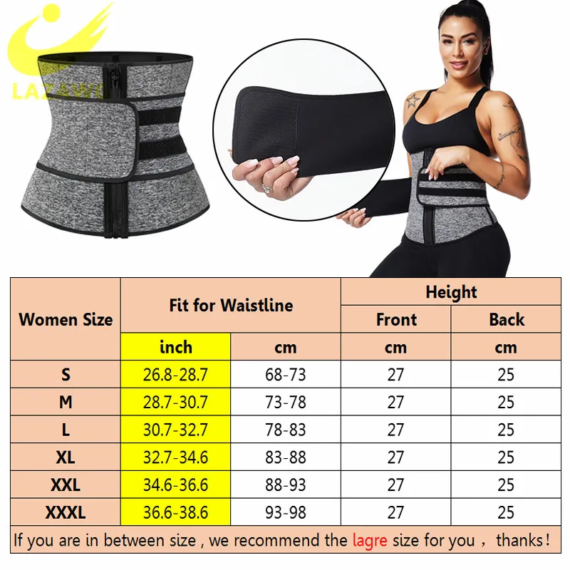 

LAZAWG Waist Trainer Slimming Belt Women Sauna Sweat Strap Weight Loss Body Shaper Workout Fitness Belly Trimmer Cincher Corset