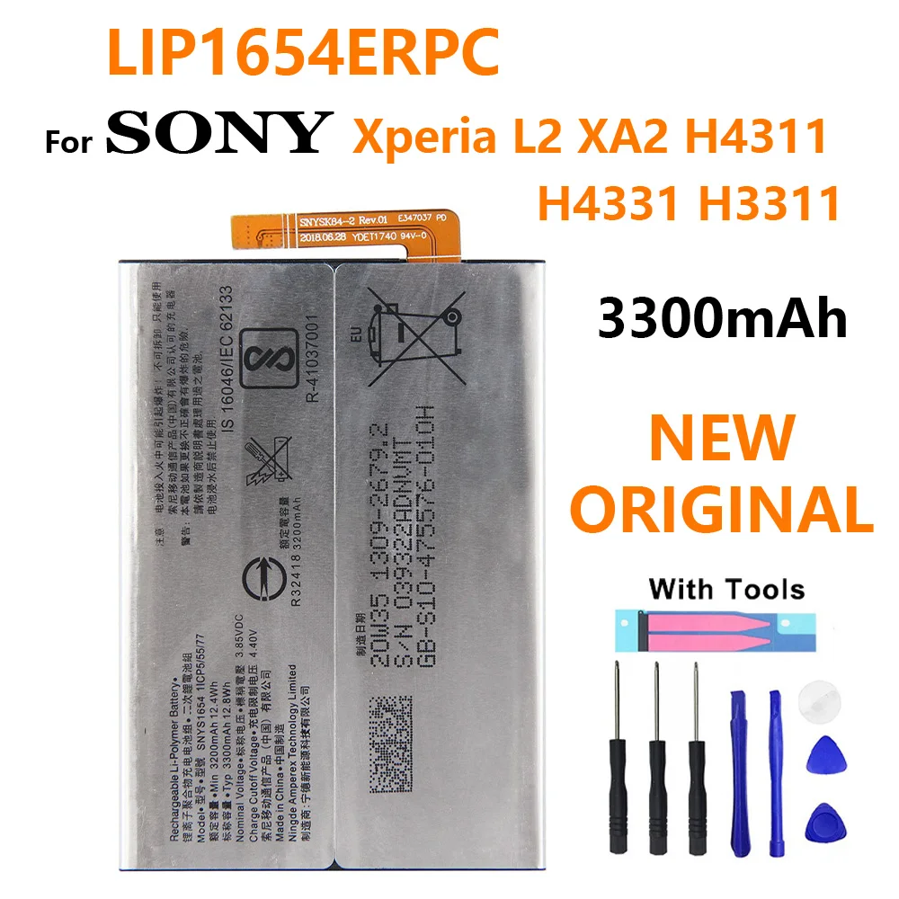 

100% Original LIP1654ERPC batteria Sony Xperia XA2 H3113 H4113 1309-2682 High Quality SNYSK84 3300mAh NEW Battery+track code