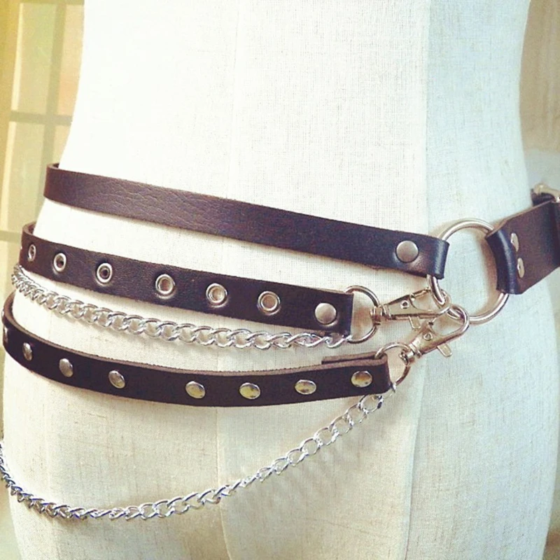 Ladies Fashion Big Metal O-ring Belt High Quality Latest Round Buckle Jeans Wild The Women For |