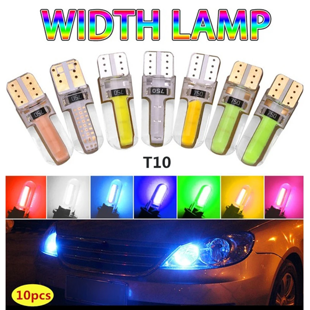 

T10 Silica Gel LED Bulbs Silicone Shell Super Bright Auto Wedge Parking Light Turn Side Lamps Signal Light Car Accessories