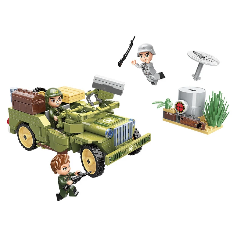 

264Pcs Educational Building Blocks Toys For Kids Boys 6Years DIY Birthday Present 21011 Armored Vehicle Model Small Bricks