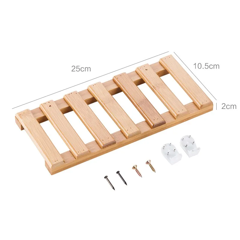 

1/2/3PCS Bamboo Living Room Decoration Hanger Wall Shelf Bedroom Partition Storage Rack Plants Kitchen Shower Spice Zotobon