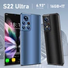 Смартфон глобальная версия S22 Ultra 16 ГБ + ТБ Android 6800 мАч Qualcomm Snapdragon 888 две карты разблокированные мобильные телефоны сотовый телефон