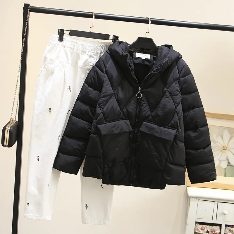 Зимние Повседневные короткие парки 2019 размера плюс модная одежда свободного