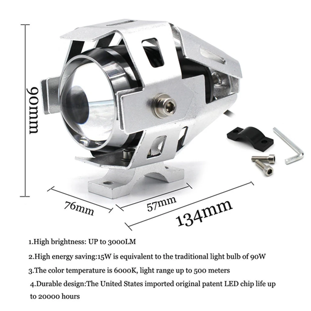 U5 трансформаторы светодиодный светильник мотоцикла с 1 шт. ВКЛ ВЫКЛ