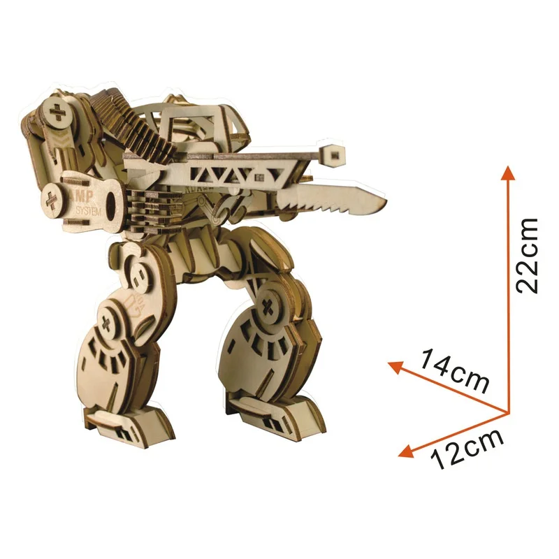 

217Pcs 22cm Wooden Mecha Bricks Model STEM MOC Small Particles Building Block Educational Toy