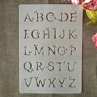 a4 29cm alphabet english letters type b diy layering stencils painting scrapbook coloring embossing album decorative template