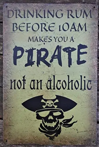 

Bit SIGNSHM Pirate Retro Metal Tin Sign Plaque Poster Wall Decor Art Shabby Chic Gift Suitable 12x8 Inch