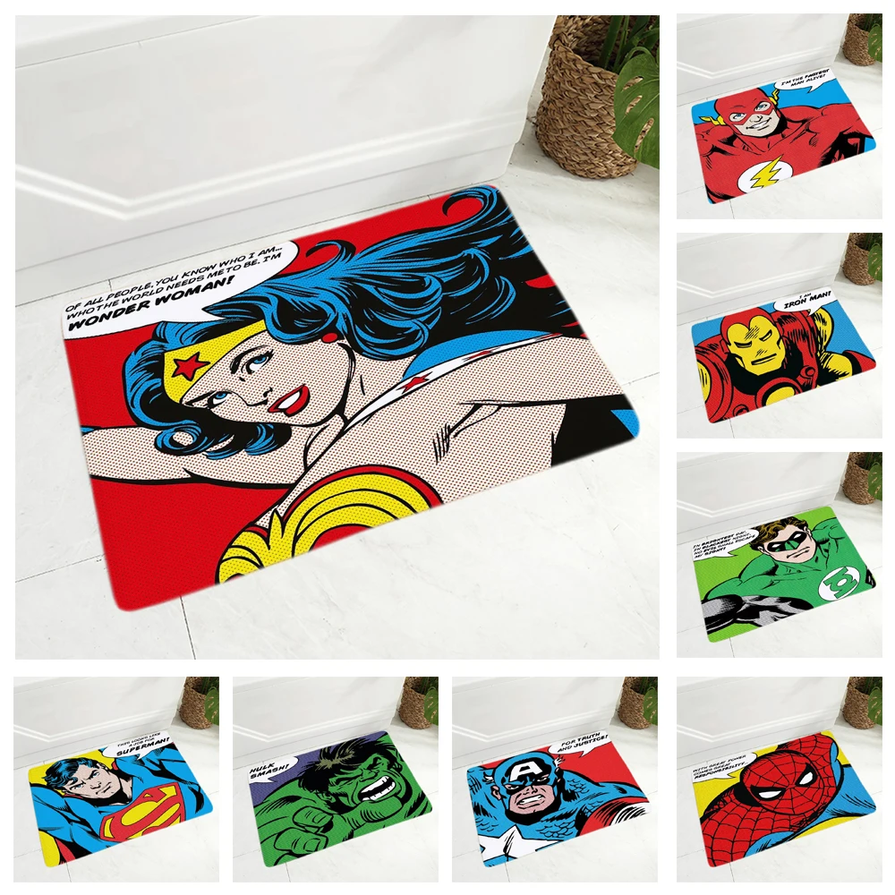 Мультяшный коврик в виде супергероя напольный стиле Супермен для детской