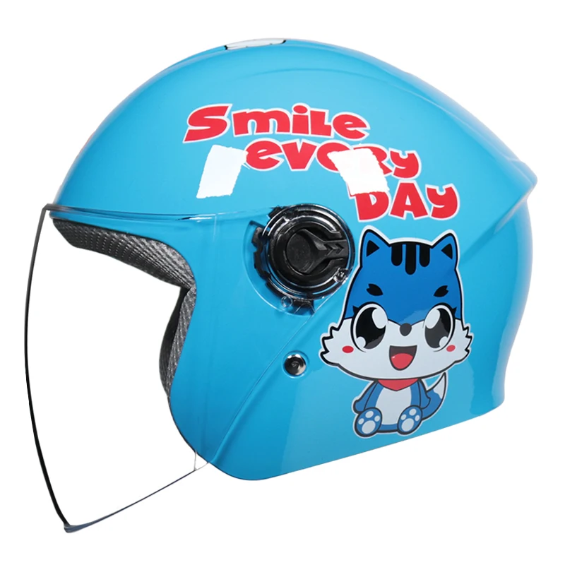 Детские мотоциклетные шлемы для мальчиков и девочек с открытым лицом из АБС