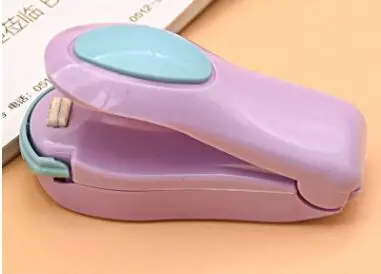 Purple Портативная бытовая мини электрическая машина для термической герметизации, керамический импульсный герметик, уплотнительная упаковочная машина, полиэтиленовый пакет, герметик - Цвет: Purple