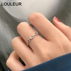 Женское регулируемое кольцо-цепочка в минималистическом стиле, из настоящего серебра 925 пробы