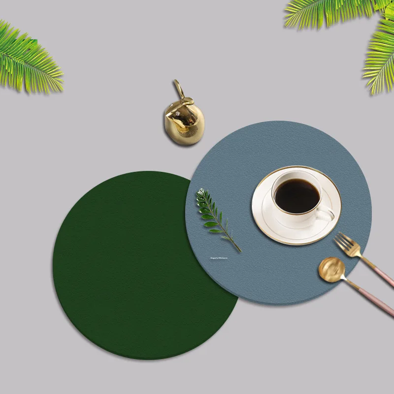 

Изоляции маслостойкая кожаная Подставка для столовых приборов в западном стиле Еда коврик столовая посуда Настольный коврик колодки чаша ...