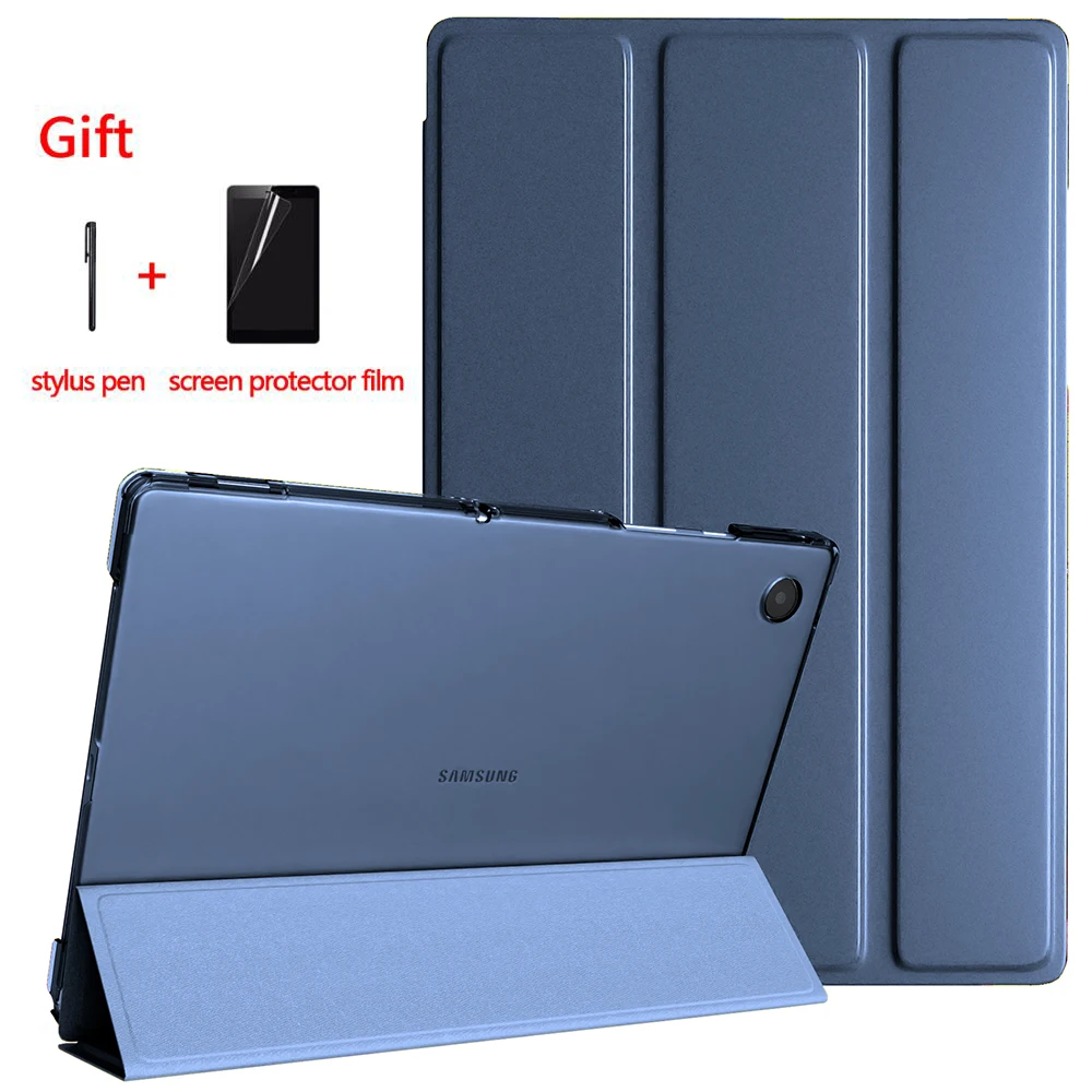 for samsung galaxy tab a8 10 5 inch 2022 tablet cover for samsung tab a8 10 5 sm x200sm x205 tri folding stand case free global shipping