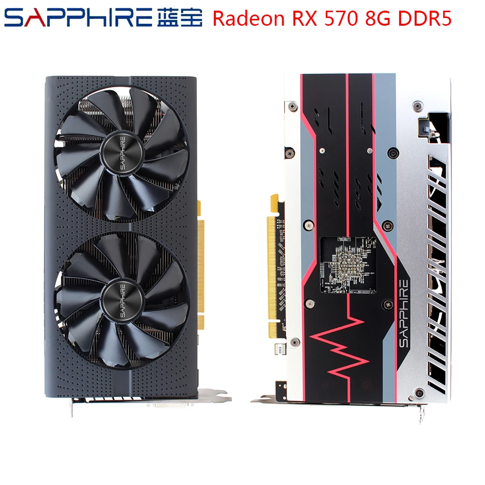 SAPPHIRE AMD Radeon RX 570 8GB Графические карты RX570 Gaming PC Видеокарта GDDR5 256 бит PCI Express 3.0 Настольный для использования.