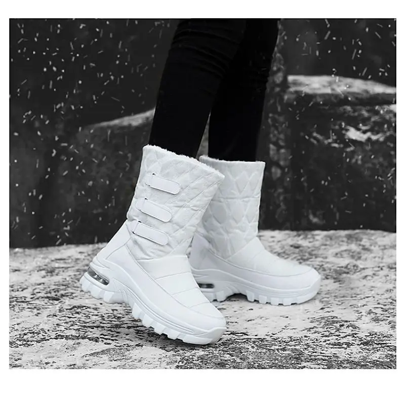 

Snow Shoes Women's Winter High-top Sleeve Thick-soled Outdoor Waterproof Non-slip Plus Velvet Warm Casual Cotton Boots YX182