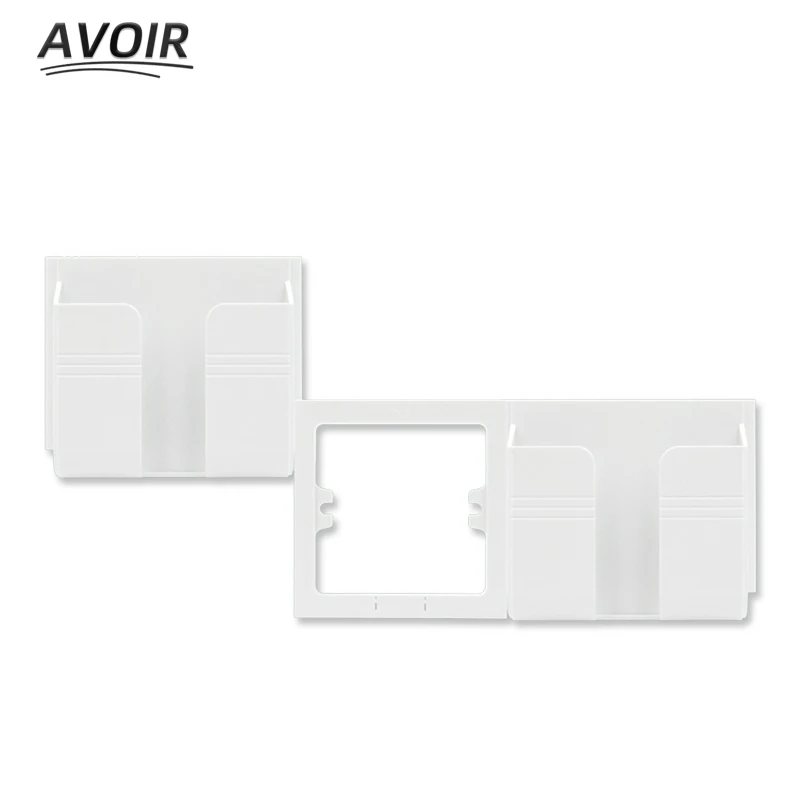 

Avoir Wall Usb Charger Mobilephone Holder White Electrical Socket Cellphone Shelf Remote Control Organizer Multifunction Bracket