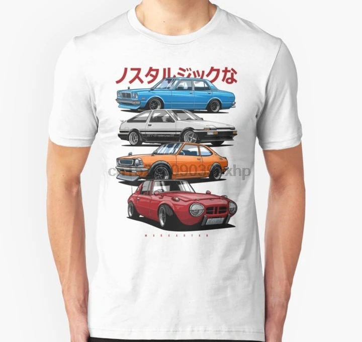 Мужская футболка JDM Mix. Спортивная 800 AE86 Cressida and Lewin TE27 унисекс женская тройники топ|